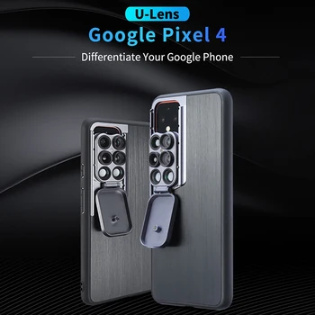 Ulanzi 6 v 1 Google Pixel 4 XL Telefon Objektiv Primeru Kit 20X Makro širokokotni Objektiv Telefoto Objektiv, Ohišje Kit