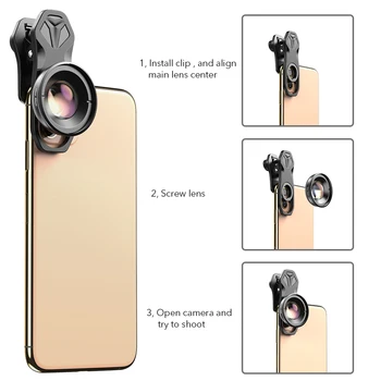 APEXEL HD optična kamero telefona objektiv, 30-80 mm makro objektiv super macro lentes za iPhone 7 8 xs max huawei xiaomi vse pametne telefone