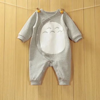 Visoka Kakovost Newborn Baby Romper Slog Totoro Baby Pomlad Romper Mehko Udobno Dihati Svobodno Bombaž