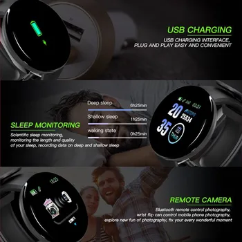 Smartwatch 2020 Moških Krvni Tlak Krog Smartwatch Ženske Pametna Zapestnica Nepremočljiva Šport Tracker Pametna ura Za Android IOS