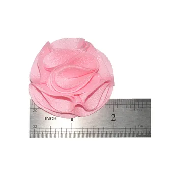 30 kos/ veliko ,5.5 CM Otrok headweardouble šifon tri-dimenzionalni cvetje za oblačila dodatki za lase