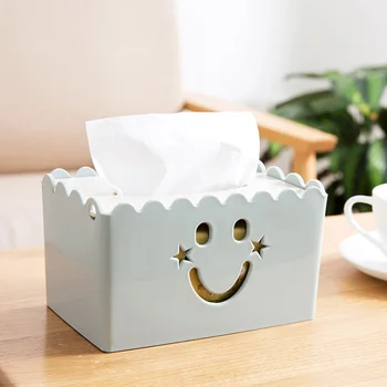 Smeška Tkiva Polje Gospodinjstvu Namizni Plastike, Papirja Predal Box Škatla za Shranjevanje Kave Tabela Tkiva Polje gospodinjske Pripomočke, orodja