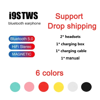 I9s TWS nove blagovne Znamke candy pisane Brezžična mini Bluetooth Čepkov Prenosni Šport brezžična mini stereo Slušalke Bluetooth V5.0