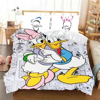 Disney Daisy Posteljnina Nabor Donald Duck Posteljo Nastavite Otrok Dekle Rjuhe Kritje otroci Tolažnik Posteljnina Določa Kraljica Kralj Velikost Darila