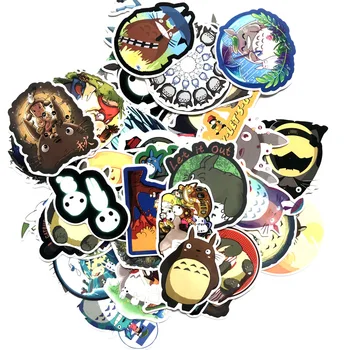 64pcs Totoro Anime Risanke Nalepke Album Kovček Skateboard Laptop Motocikel Stikers Dirke Nepremočljiva Dekor Nalepke Pack