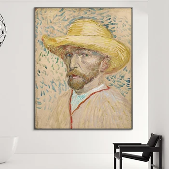 Barvo s številko umetnosti, barvanje z številkami Ročno poslikano Van Gogh dela hotela domov hodnik, dekorativno slikarstvo