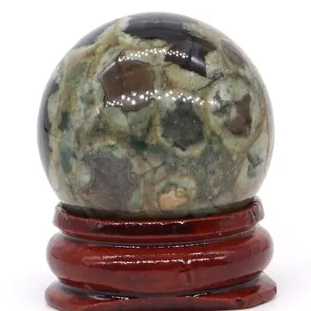 Naravnega Pragozda Jasper Žogo Naravni Mineral Kremen Področju Ročno Masažo Kristalno Kroglo Zdravljenje Feng Shui Dekor Opremo 30mm
