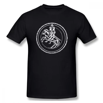 Vitez Vitezov Templjarjev Pečat Ideja za Darilo za Moške Osnovne Kratek Rokav T-Shirt Grafični Smešno Vitezi Templjarji Križ Srednjeveški Eur Velikost