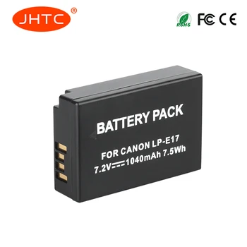JHTC 1040mAh Baterija LP E17 LPE17 LP-E17 LPE17 Fotoaparat Canon EOS M3 M5 750D 760D T6i T6s 8000D Poljub X8i Baterije