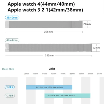 Milanese Zanke Za Apple watch trak 40 mm 44 mm 38 mm 42mm iz Nerjavečega jekla Kovinska zapestnica iWatch serije 5 4 3 40 38 42 44 mm Trak