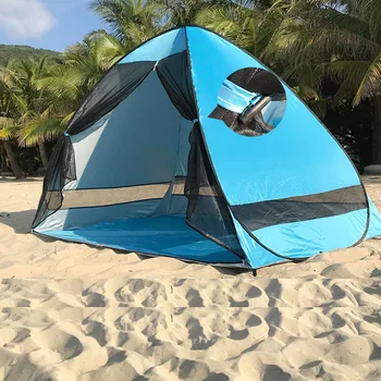 Anti-Komar Plaži Odtenek Šotor z Mrežico UV Zaščito Samodejno Kampiranje na Prostem Prenosni Plaži Šotor z Očesa Zavese
