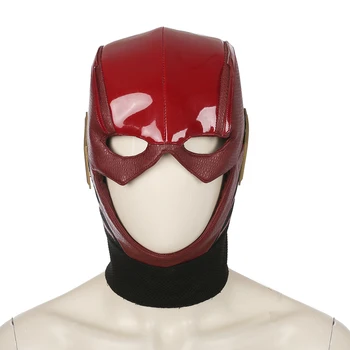 Nove Pravice Lige Flash Masko Cosplay Rdeče Usnje Deluxe Pokrivala Halloween Kostumi za Moške, Visoke Kakovosti