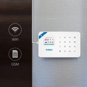 Home Security Alarm Gostiteljsko APLIKACIJO Remote Control KERUI W18 WIFI Brezžični GSM Alarmni Sistem Eas Komplet Home Security Alarm Gostiteljice S Sireno