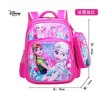 Disney Velike Zmogljivosti, Otroci, Zamrznjeno, Risanka nahrbtnik za Otroke šoli Bagpack Elsa & Ana Princesa šolska torba za dekleta
