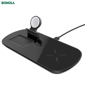 Bonola 3 v 1 brezžični polnilnik tipke za iPhone 8/11/ apple watch/airpods pro 2 Magnetni brezžični polnilnik dock za iWatch 5/4/3/2