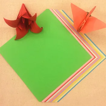 Barva 15 x15cm Kvadratni Origami Papir DIY Origami Papercranes Ročno izdelan Papir Obrti Ljubezen Origami Papir Materiala Zgibanje Papirja