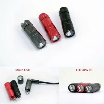 Super mini XPG-R5 bliskavico vgrajeno baterijo za ponovno polnjenje 100lumen baklo flash svetlobe T1usb
