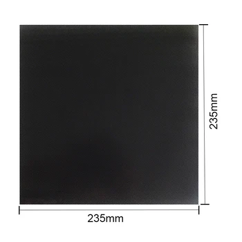 Črni Ogljik, Silicij Kristalno Steklo Platformo Graditi Hotbed Stekla Platformo 235*235*4 MM za Creality 3D Edaja-3/ Edaja-5/Edaja-3 PRO