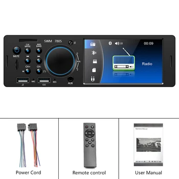 Podofo Avto Radio FM MP5 Predvajalnik Autoradio Bluetooth Autoradio Prostoročno napravo 1 din 4.1