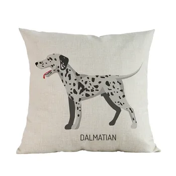 Akvarel Psi Beagle Doberman Dalmatinskih Labrador Pudelj Natisnjeni Blazine Pokrov Domu Dekorativni Kavč Avto Stol Vrgel Vzglavnik