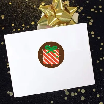 1 cm Božič Zahvaljujemo se Vam Nalepke 500pcs/roll Božič Dobave darilno Kartico Dekoracijo Tesnjenje Oznaka za Otroke, Igrače Decor Srčkan Nalepke