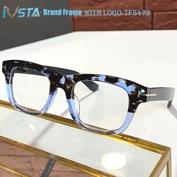 IVSTA Vrh Kakovosti z Logotipom TF5472 Ročno izdelan Acetatni Očala Moških Spektakel Okvir Recept Kratkovidnost Luksuzne blagovne Znamke Design z Box