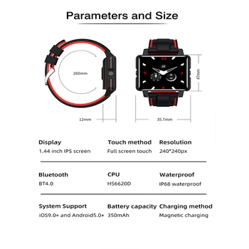 696 Novo LL5 Smart Watch Šport Sledenje Velik Zaslon 45 Dni Pripravljenosti Smartwatch Srčni utrip IP68 Vodotesen Pametna Zapestnica Fitnes