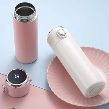 Iz nerjavečega Jekla Smart Steklenico Vode, Prikaz Temperature Vakuumsko Bučko Prenosni Inteligentni Thermoses Kava Čaj Skodelice za Potovanja