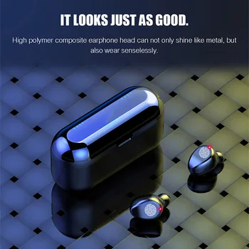 Brezžične Slušalke TWS 5.0 Bluetooth Slušalke Hi-fi Stereo Slušalke Slušalke Nepremočljiva Šport Čepkov Polnjenje Polje LED Zaslon