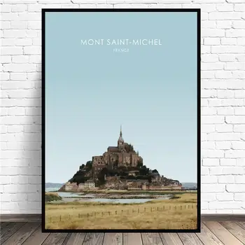 Mont Saint Michel Potovanja Platno Stensko Slikarstvo Umetniških Slik, Fotografij Doma Dekor Steni Plakat Dekoracijo Za Dnevno Sobo