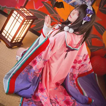 (Na Zalogi) FGO Usoda Grand Bi Morilec Osakabehime Kimono Yukata Vrhovi Enotno Obleko, Obleko Anime Cosplay Kostume Celoten Sklop