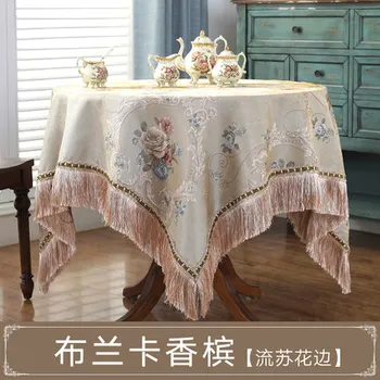 Evropski slog prtom, odebeljena Ženiljska pravokotne prtom, okrogel prt mizico krpo stol pokrov