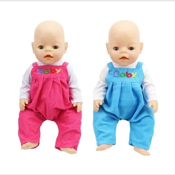 Fit 18 inch 43 cm 6 Slog Rodil Nov Baby Doll Oblačila Dodatki Rdeče modro jakno obleke spomladi Za Otroka, Rojstni dan Festivala Darilo