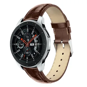 22 mm luksuzni usnjeni Trak Za Samsung Prestavi šport S3 watch band klasične meje manšeta za Samsung Galaxy 46mm zapestnica trak