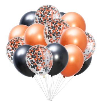 20pcs 12 Krom oranžna črna konfeti baloni nastavite Halloween dekoracijo globos helij Halloween balon garland decors