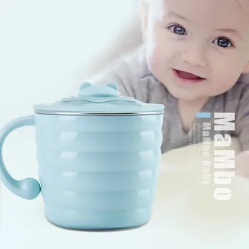 420ML Baby Otroci Mleka Pokal Ustvarjalne Pijte Vodo Skodelice Baby Usposabljanje Naučijo Drinkware Sok Skodelico iz Nerjavečega Jekla Vrčkov