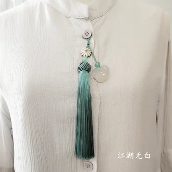 Kitajski veter obnavljanje starih načinov, na Kitajsko obleko broška tassel obesek hanfu ovratnik fizične broške dodatki