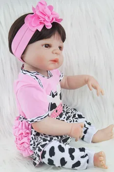 55 cm za Celotno Telo, Silikonski Rodi Deklica, Baby Doll Igrača Veren Novorojenčka Princesa Dojenčki Lutka Moda Otroci Otrok Brinquedos Kopanje Igrača