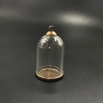 30x20mm whoesale cev bell jar obliko z bronasto klasična znanja tarne kroglice skp steklena tehtnica obesek ogrlica stekla, ki želijo steklenico