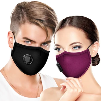 PM2.5 Dih Ventil Masko Respirator Maske Masko za Prah oglje Filter Vstavite Stroj za Večkratno uporabo Bombaž Usta-žarilna