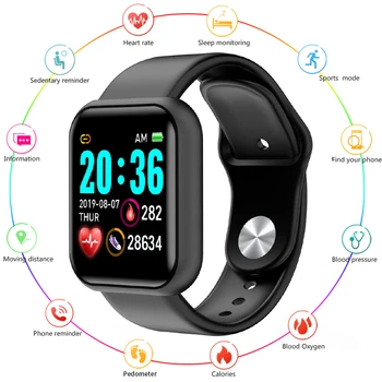 Moški ženske pametno gledati smartwatch 2020 Fitnes Ure Za Tracker Srčni utrip Tracker fotografiranje