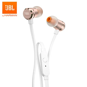 Original JBL T290 3,5 mm Žične Slušalke Stereo Glasba Šport Bas Slušalke 1-Gumb za Daljinsko Prostoročno enoto z Mikrofonom za iPhone Android
