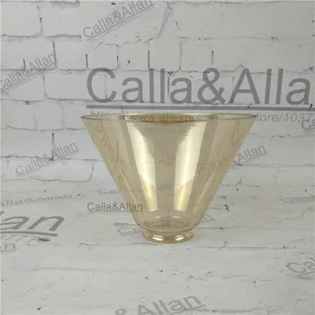 Amber/clear stekla odtenek D180mmX135mm DIY razsvetljavo lampshade cone steklo obesek senci Oblikovanje lastne svetlobe, stekla odtenek