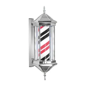 Vodoodporna LED Berber Shop Pole Obračanje Luči Proge Prijavite frizerski Salon Rdeča Bela Modra Črna Dlaka Steni Visi Svetilka LED Downlight