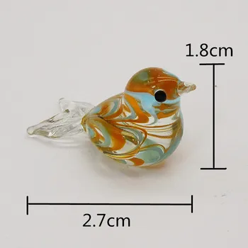 Po meri novo ročno mini Kljuke žice pero design stekla ptica figur Velikonočni lep majhna žival okras doma dekor dodatki