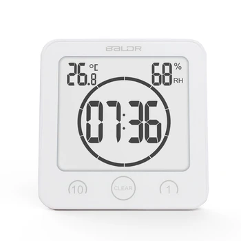 Digitalni Kopalnica Stenske Ure Nepremočljiva Tuš Ure Timer, LCD Temperatura Vlažnost Steno Tuš Odštevanje Alarm Kuhinjski Timer