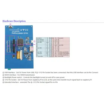 5-palčni LCD-monitor HDMI 1024X600 HD zaslon na dotik kapacitivni zaslon za Raspberry Pi 4 Model B 3B+/3B/2B/B+