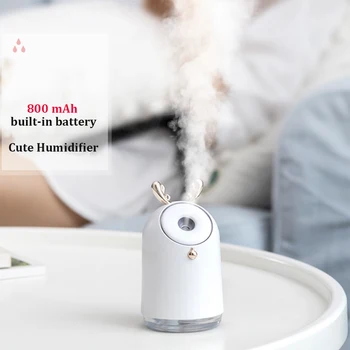 KBAYBO Srčkan Zraka Vlažilnik USB Ultrazvočno Aroma eteričnega Olja Difuzor 800mAh Vgrajeno baterijo za ponovno Polnjenje Fogger Megle Maker
