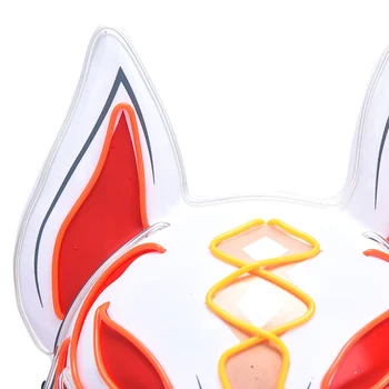 Anime Expro Dekor Japonski Fox Masko, Neon, Led Luči, Cosplay Masko Halloween Party Rave Led Masko Ples Kostum Rekviziti Za Odrasle