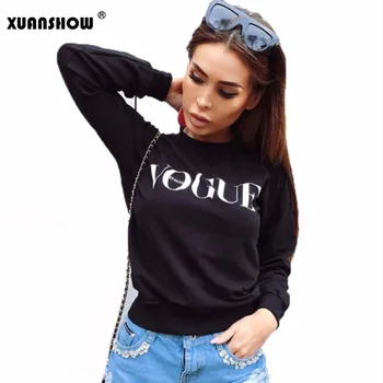 XUNASHOW 2020 Pomlad Jesen Runo Prevelik Majica za Ženske Puloverju MODI Tiskane Črke Vrhovi Plus Velikost 5XL